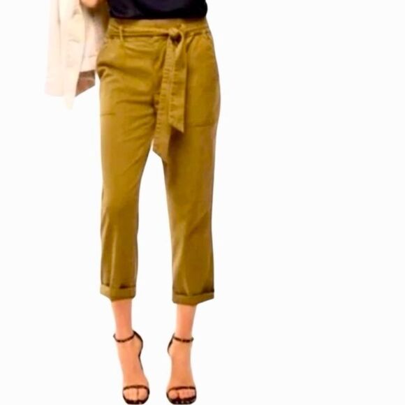 CAbi Discovery Paper Bag Cropped Pants in Golden Tan Women’s 4 - Picture 2 of 9